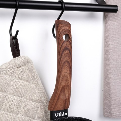 Patelnia do naleśników naleśnikowa granitowa BLACK&WOOD 24 cm VILDE 199055