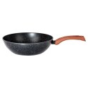 Patelnia głęboka wok granitowa NON-STICK indukcja BLACK&WOOD 28 cm VILDE 199079