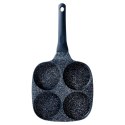Patelnia granitowa do jajek sadzonych placków pancakes 4 otwory BLACK LINE 19x19 cm VILDE 199054
