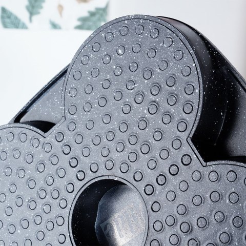 Patelnia granitowa do jajek sadzonych placków pancakes 4 otwory BLACK LINE 19x19 cm VILDE 199054