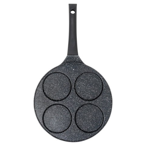 Patelnia granitowa do jajek sadzonych placków pancakes 4 otwory BLACK LINE 26 cm VILDE 199076