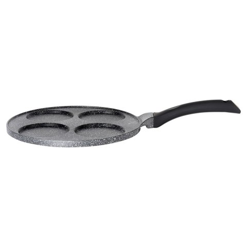 Patelnia granitowa do jajek sadzonych placków pancakes 4 otwory BLACK LINE 26 cm VILDE 199076