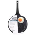 Patelnia granitowa do jajek sadzonych placków pancakes 4 otwory BLACK LINE 26 cm VILDE 199076