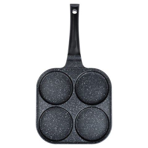 Patelnia granitowa do jajek sadzonych placków pancakes 4 otwory GRANDE 22x22cm ORION 113211