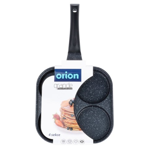 Patelnia granitowa do jajek sadzonych placków pancakes 4 otwory GRANDE 22x22cm ORION 113211