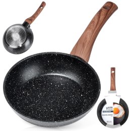 Patelnia granitowa nieprzywierająca indukcja NON-STICK BLACK&WOOD 16 cm VILDE 199058