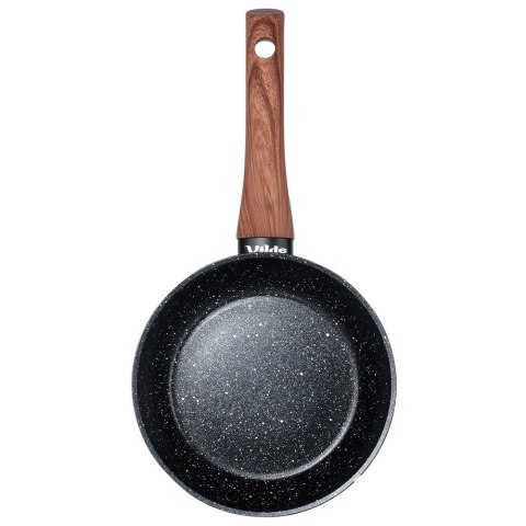 Patelnia granitowa nieprzywierająca indukcja NON-STICK BLACK&WOOD 16 cm VILDE 199058