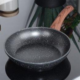 Patelnia granitowa nieprzywierająca indukcja NON-STICK BLACK&WOOD 20 cm VILDE 199059