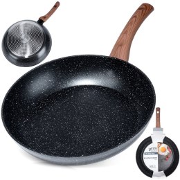 Patelnia granitowa nieprzywierająca indukcja NON-STICK BLACK&WOOD 28 cm VILDE 199062