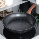 Patelnia granitowa nieprzywierająca indukcja NON-STICK BLACK&WOOD 28 cm VILDE 199062