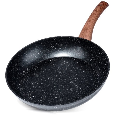 Patelnia granitowa nieprzywierająca indukcja NON-STICK BLACK&WOOD 28 cm VILDE 199062