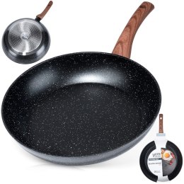 Patelnia granitowa nieprzywierająca indukcja NON-STICK BLACK&WOOD duża 30 cm VILDE 199063