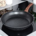 Patelnia granitowa nieprzywierająca indukcja NON-STICK BLACK&WOOD duża 30 cm VILDE 199063