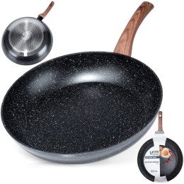 Patelnia granitowa nieprzywierająca indukcja NON-STICK BLACK&WOOD duża 32 cm VILDE 199064