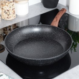 Patelnia granitowa nieprzywierająca indukcja NON-STICK BLACK&WOOD duża 32 cm VILDE 199064