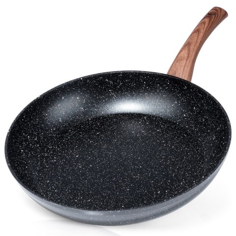 Patelnia granitowa nieprzywierająca indukcja NON-STICK BLACK&WOOD duża 32 cm VILDE 199064