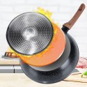 Patelnia granitowa nieprzywierająca indukcja NON-STICK z pokrywką BLACK&WOOD 28 cm 3.5L VILDE 199065