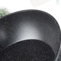 Patelnia granitowa nieprzywierająca indukcja NON-STICK z pokrywką BLACK&WOOD 28 cm 3.5L VILDE 199065