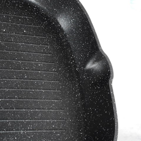 Patelnia grillowa do grillowania GRILL granitowa kwadratowa BLACK&WOOD 28x28 cm VILDE 199056