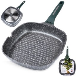 Patelnia grillowa do grillowania GRILL granitowa kwadratowa OLEA 28 cm NAVA 10-302-210
