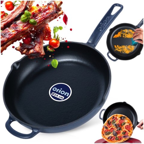 Patelnia żeliwna emaliowana indukcja na indukcję ciężka LITINA 24 cm ORION 113217