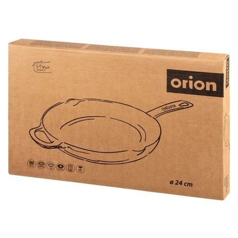 Patelnia żeliwna emaliowana indukcja na indukcję ciężka LITINA 24 cm ORION 113217