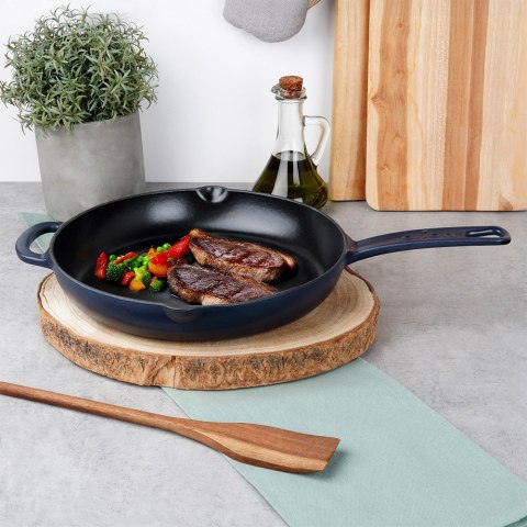 Patelnia żeliwna emaliowana indukcja na indukcję ciężka LITINA 28 cm ORION 113219