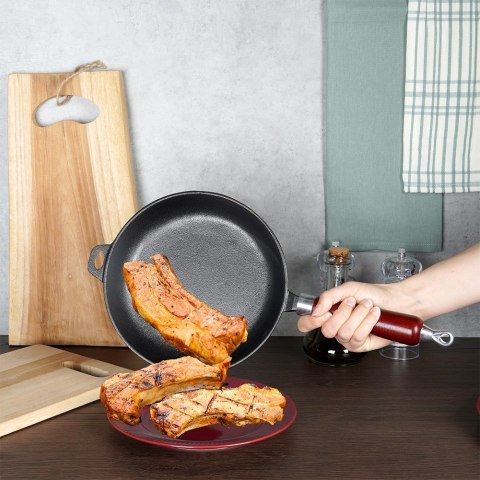 Patelnia żeliwna indukcja na indukcję ciężka CAST LINE 22 cm VILDE 199039