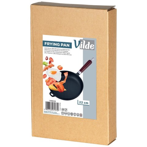 Patelnia żeliwna indukcja na indukcję ciężka CAST LINE 22 cm VILDE 199039