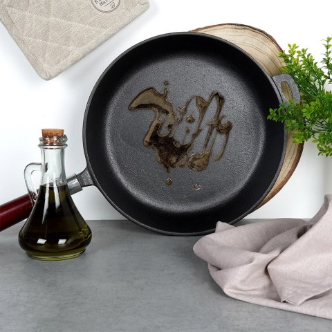 Patelnia żeliwna indukcja na indukcję ciężka CAST LINE 28 cm VILDE 199042