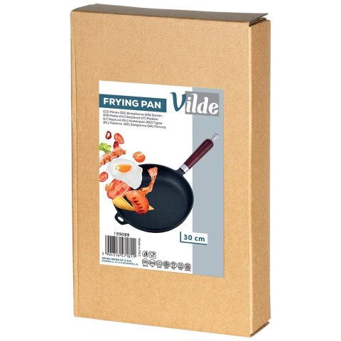 Patelnia żeliwna indukcja na indukcję ciężka CAST LINE duża 30 cm VILDE 199043