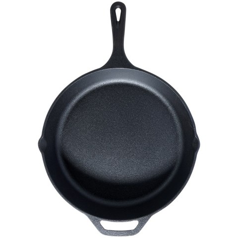 Patelnia żeliwna z silikonową nakładką na indukcję ciężka CAST LINE duża 30 cm VILDE 199036