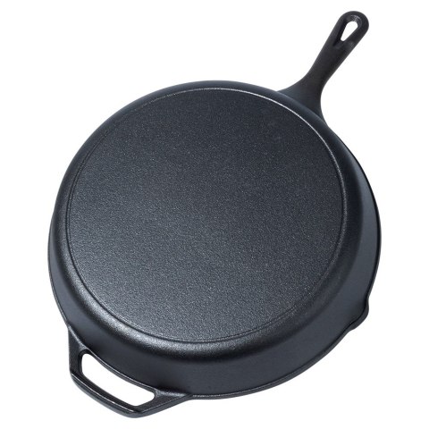 Patelnia żeliwna z silikonową nakładką na indukcję ciężka CAST LINE duża 30 cm VILDE 199036