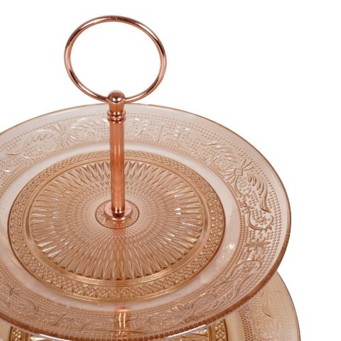 Patera na ciasto owoce babeczki szklana 2 piętrowa 24cm EXCELLENT HOUSEWARE 139107