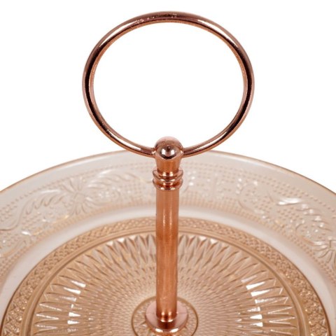 Patera na ciasto owoce babeczki szklana 2 piętrowa 24cm EXCELLENT HOUSEWARE 139107