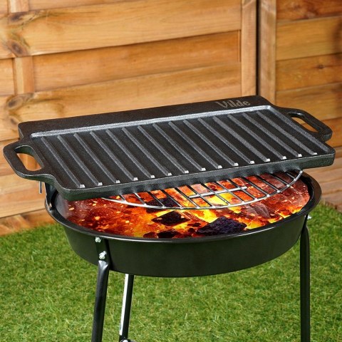 Płyta do grillowania żeliwna dwustronna CAST LINE 40x20.5 cm VILDE 199046