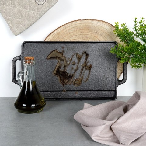 Płyta do grillowania żeliwna dwustronna CAST LINE 40x20.5 cm VILDE 199046