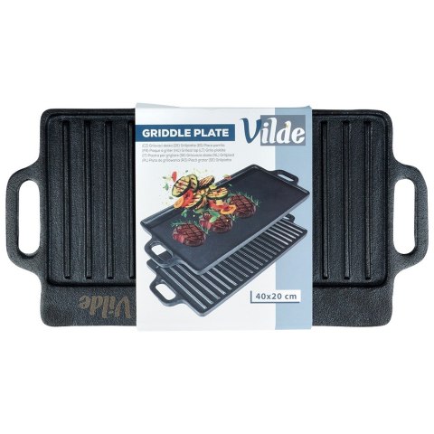 Płyta do grillowania żeliwna dwustronna CAST LINE 40x20.5 cm VILDE 199046