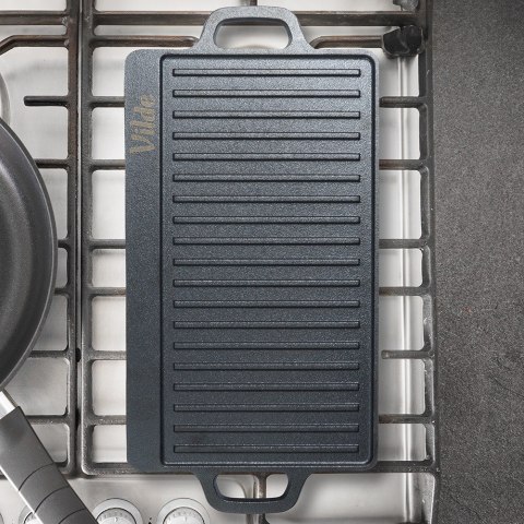 Płyta do grillowania żeliwna dwustronna CAST LINE 45.5x22.5 cm VILDE 199047