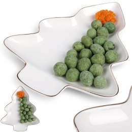 Talerz porcelanowy do serwowania przekąsek choinka 20x16.5cm VILDE 139095