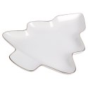 Talerz porcelanowy do serwowania przekąsek choinka 20x16.5cm VILDE 139095