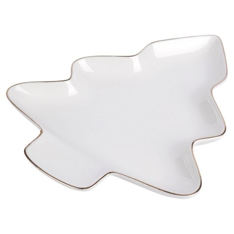 Talerz porcelanowy do serwowania przekąsek choinka 20x16.5cm VILDE 139095