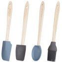 Zestaw przyborów kuchennych komplet przybory kuchenne silikonowe 4ELE VILDE 259003