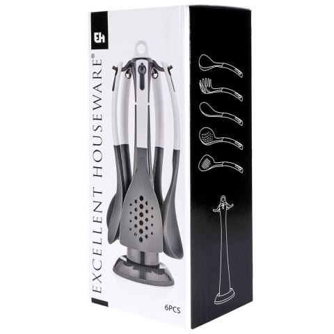 Zestaw przyborów kuchennych przybory kuchenne ze stojakiem 5-ele EXCELLENT HOUSEWARE 259245