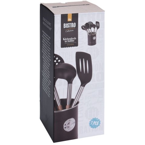 Zestaw przyborów kuchennych przybory kuchenne ze stojakiem 7-ele EXCELLENT HOUSEWARE 142608