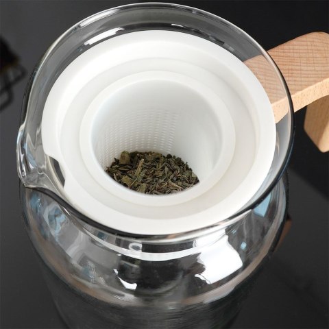 Dzbanek z zaparzaczem do herbaty szklany żaroodporny 1.3L EXCELLENT HOUSEWARE 259189