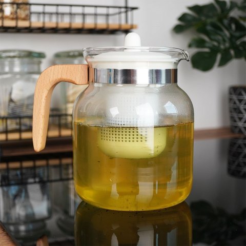 Dzbanek z zaparzaczem do herbaty szklany żaroodporny 1.3L EXCELLENT HOUSEWARE 259189