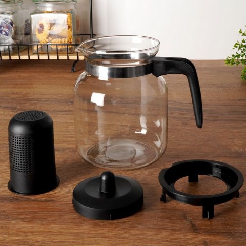 Dzbanek z zaparzaczem do herbaty szklany żaroodporny 1.4L EXCELLENT HOUSEWARE 259218