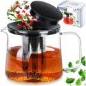 Dzbanek z zaparzaczem do herbaty szklany żaroodporny 1.5L VILDE 259723
