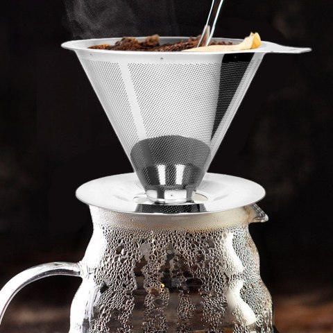 Filtr do zaparzania parzenia filtrowania kawy stalowy lejek zaparzacz ORION 120452